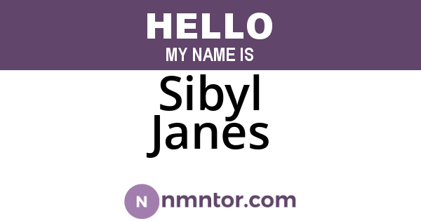 Sibyl Janes