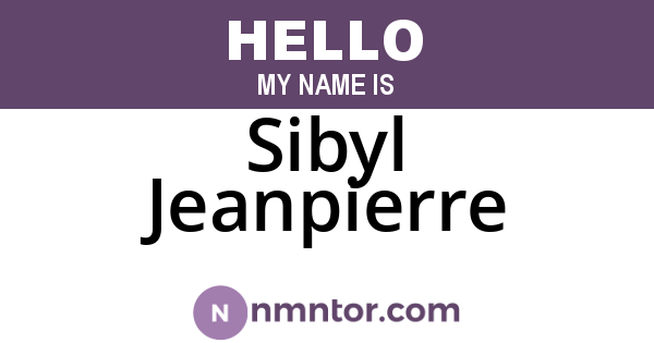 Sibyl Jeanpierre