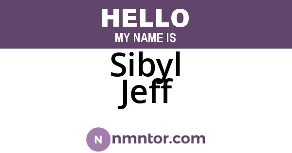 Sibyl Jeff