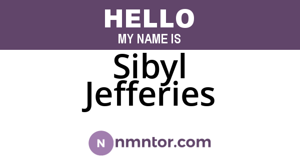 Sibyl Jefferies