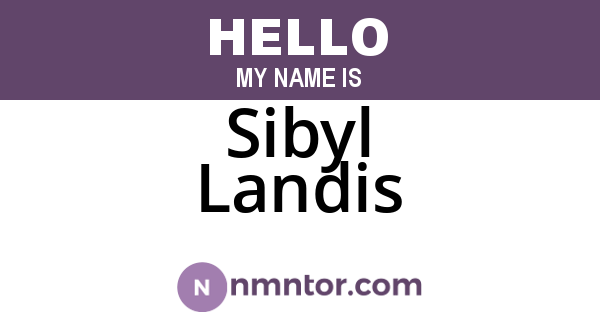 Sibyl Landis