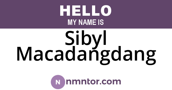 Sibyl Macadangdang