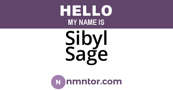 Sibyl Sage