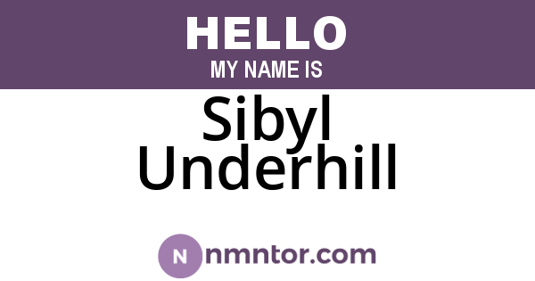 Sibyl Underhill