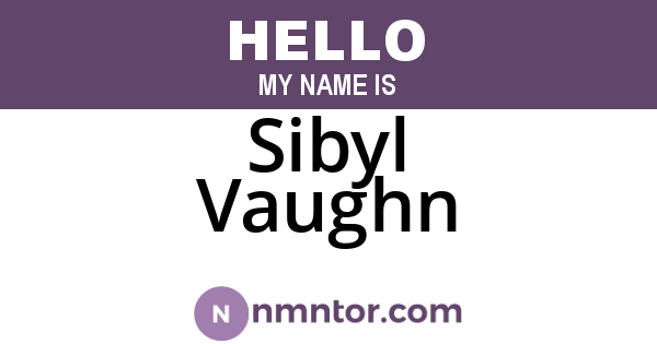 Sibyl Vaughn