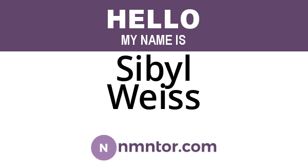 Sibyl Weiss