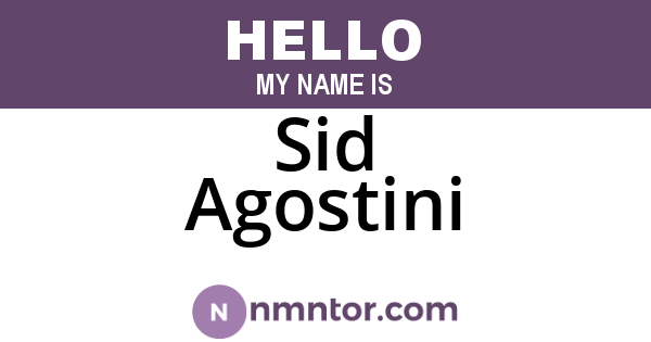 Sid Agostini
