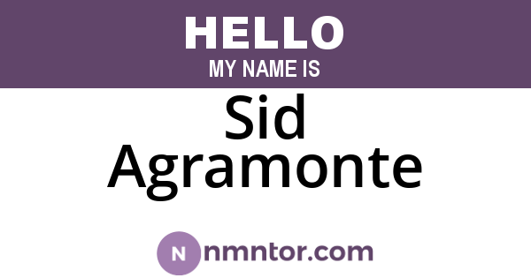 Sid Agramonte