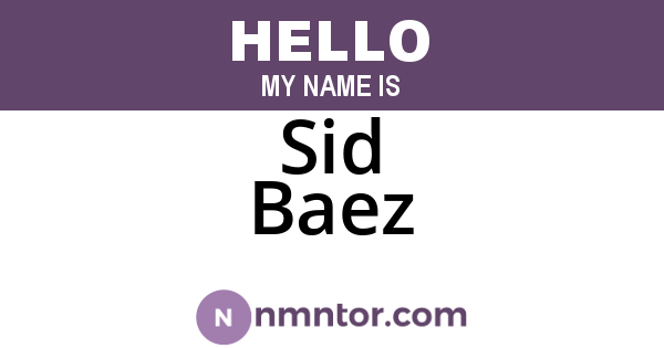 Sid Baez
