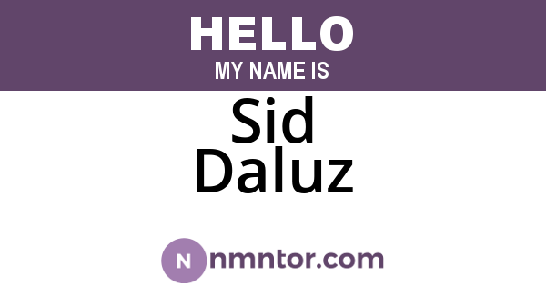 Sid Daluz