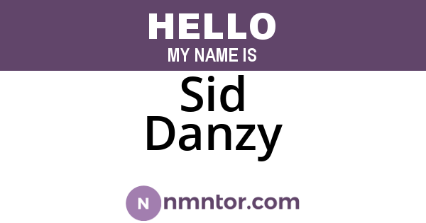 Sid Danzy