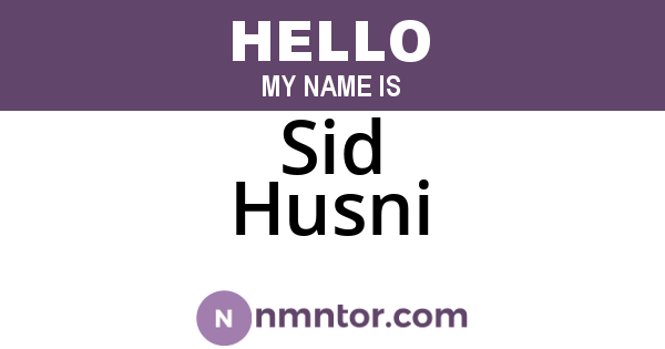 Sid Husni