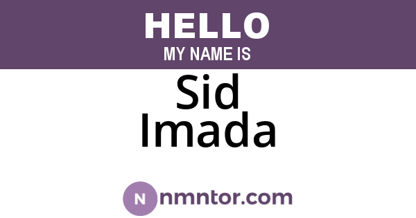Sid Imada