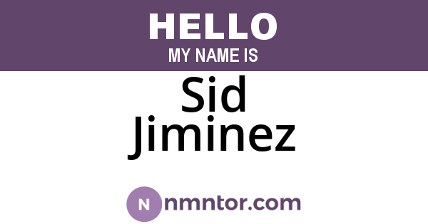Sid Jiminez