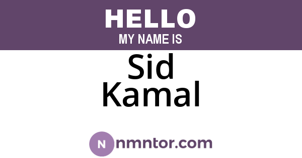 Sid Kamal
