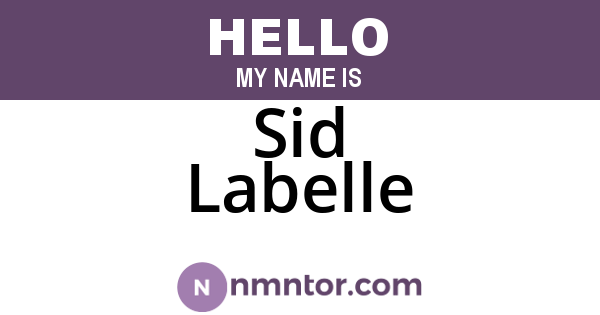 Sid Labelle