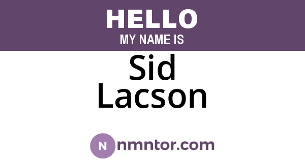 Sid Lacson