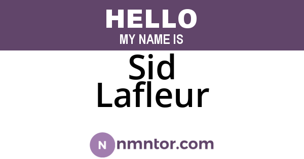 Sid Lafleur