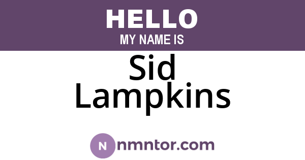 Sid Lampkins