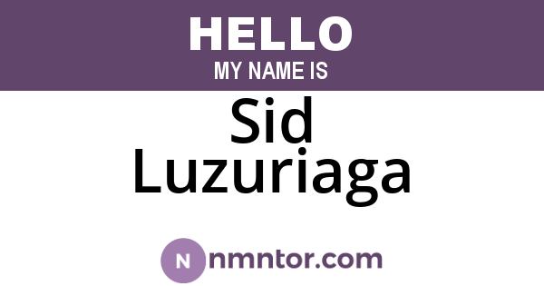 Sid Luzuriaga