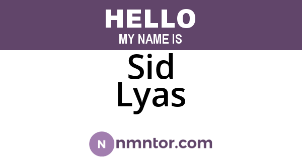 Sid Lyas