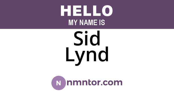 Sid Lynd