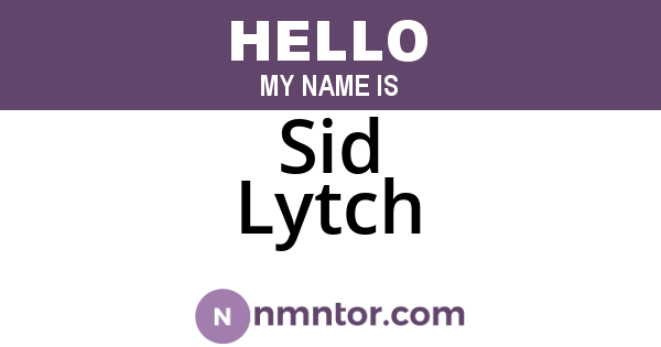 Sid Lytch