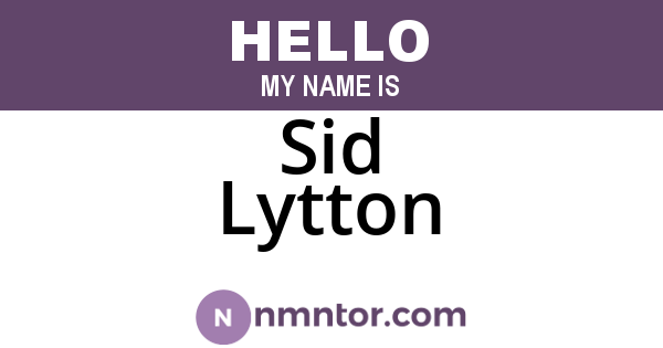 Sid Lytton