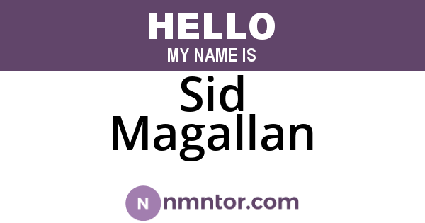 Sid Magallan