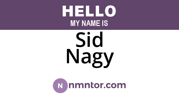 Sid Nagy