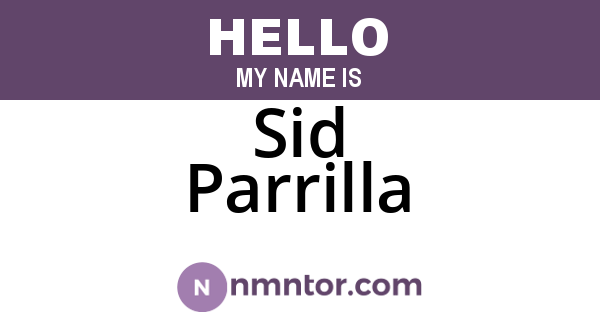 Sid Parrilla