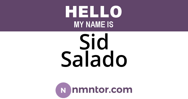 Sid Salado