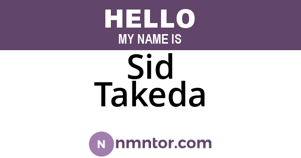 Sid Takeda