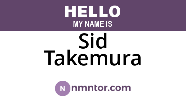 Sid Takemura