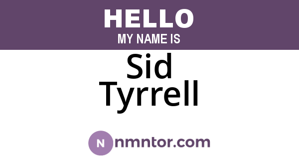 Sid Tyrrell