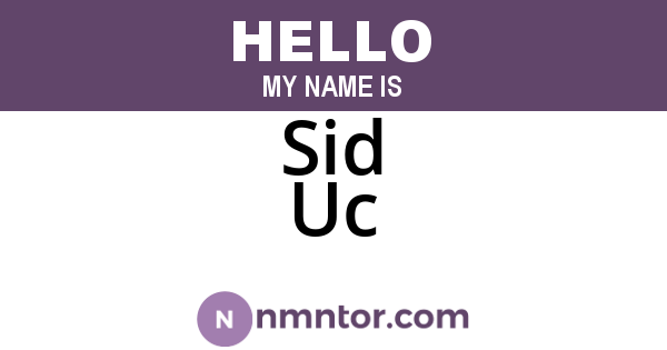 Sid Uc