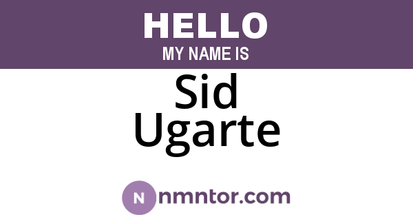 Sid Ugarte