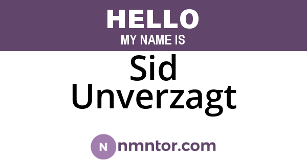 Sid Unverzagt
