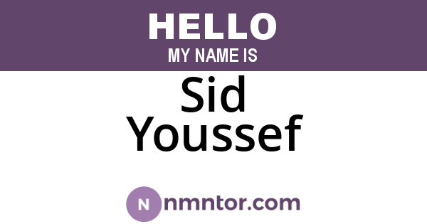 Sid Youssef