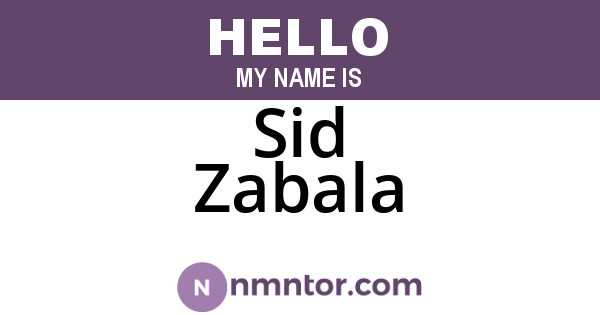 Sid Zabala