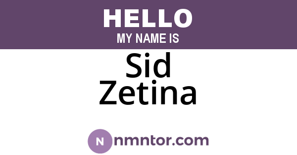 Sid Zetina