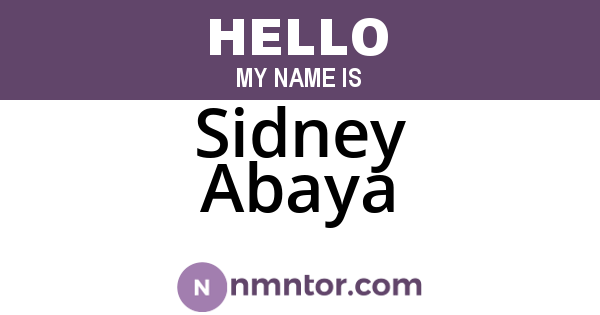 Sidney Abaya