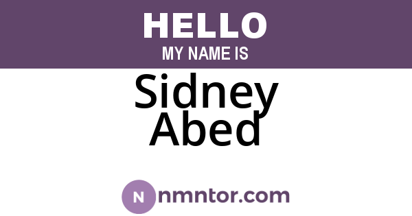 Sidney Abed
