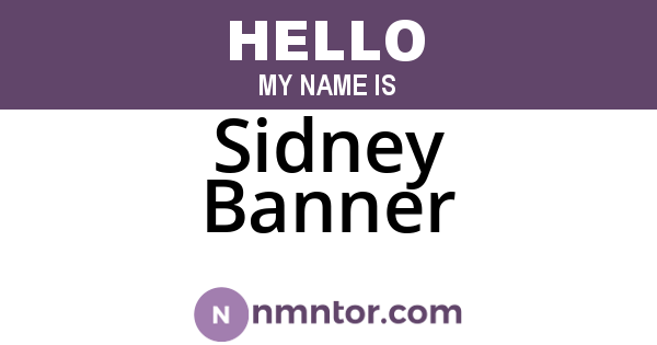 Sidney Banner