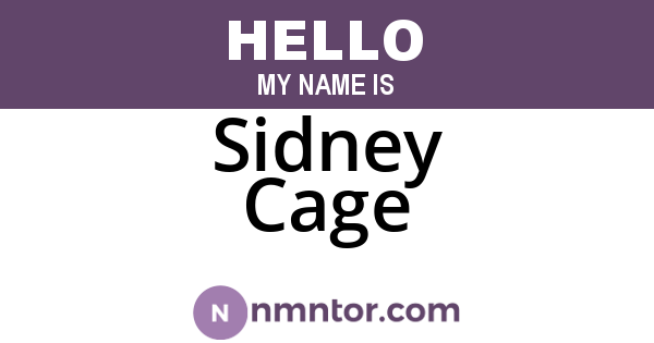 Sidney Cage