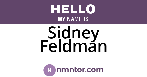 Sidney Feldman