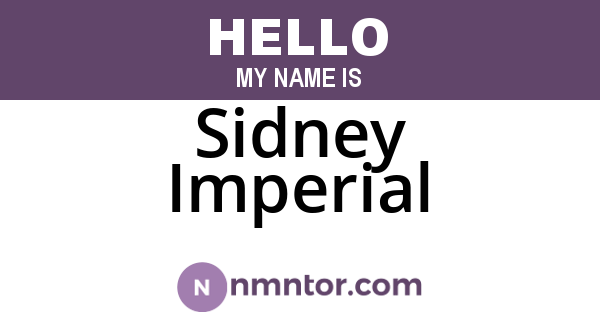 Sidney Imperial