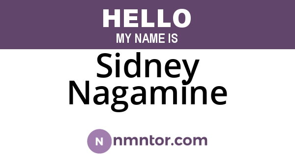Sidney Nagamine