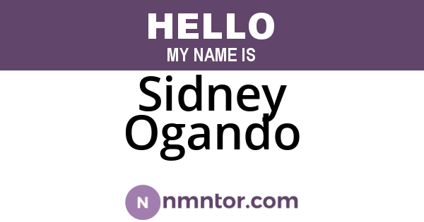 Sidney Ogando