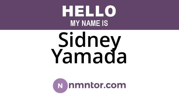 Sidney Yamada